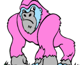Desenho Gorila pintado por bruna torres