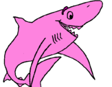 Desenho Tiburão alegre pintado por wait