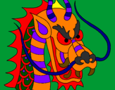 Desenho Cabeça de dragão pintado por dragao maligno