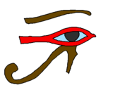 Desenho Olho de hórus pintado por enzo