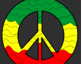 Desenho Símbolo da paz pintado por rhayane