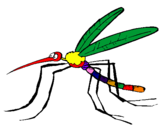 Desenho Mosquito pintado por mamae e gabriel