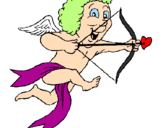 Desenho Cupido alegre pintado por gustavo