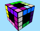 Desenho Cubo de Rubik pintado por hluiza