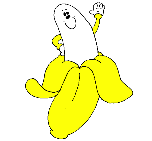 Desenho Banana pintado por maça