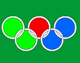 Desenho Argolas dos jogos olimpícos pintado por qwertyuiopasdfghjklçzxcvb