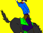 Desenho Vaqueiro a cavalo pintado por riquelme s. costa de dudu