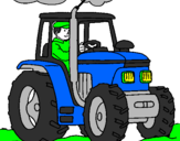Desenho Tractor em funcionamento pintado por alef