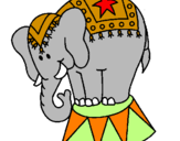 Desenho Elefante a actuar pintado por gabriel