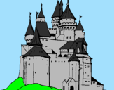 Desenho Castelo medieval pintado por keven