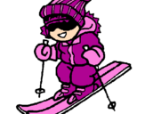 Desenho Menino a esquiar pintado por KELLY