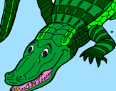 Desenho Crocodilo  pintado por ribas
