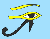 Desenho Olho de hórus pintado por elisa beatriz g brando