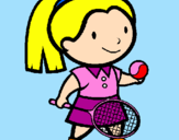 Desenho Rapariga tenista pintado por vitoria beatriz