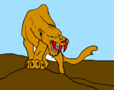 Desenho Tigre com dentes afiados pintado por aafonsoreis