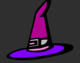 Desenho Chapéu de bruxa pintado por mafalda