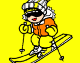 Desenho Menino a esquiar pintado por vghfytrhyt