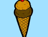 Desenho Cone de gelado pintado por Thais teotonio
