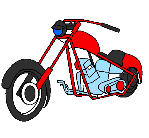 Desenho Moto pintado por gabriel 100/ vida loka