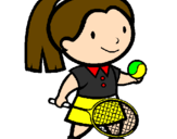 Desenho Rapariga tenista pintado por enzo