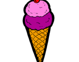 Desenho Cone de gelado pintado por mih
