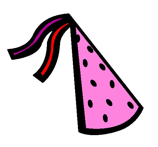 Desenho Chapéu de aniversário pintado por rafaela