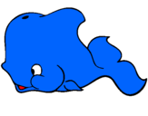 Desenho Baleia pintado por baleia azul