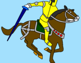 Desenho Cavaleiro a cavalo IV pintado por welson