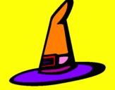 Desenho Chapéu de bruxa pintado por marcela