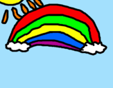 Desenho Arco-íris pintado por andre 7 anos