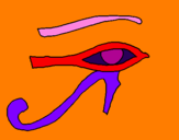 Desenho Olho de hórus pintado por marina