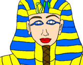 Desenho Tutankamon pintado por Heitor Gargioni