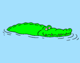 Desenho Crocodilo 2 pintado por vitoria beatriz