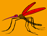 Desenho Mosquito pintado por nina