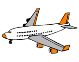 Desenho Avião de passageiros pintado por GOL LINHAS AÉREAS