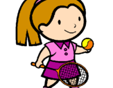 Desenho Rapariga tenista pintado por jasmin