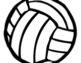 Desenho Bola de voleibol pintado por volei