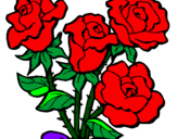 Desenho Ramo de rosas pintado por Joana