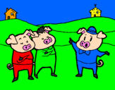 Desenho Os três porquinhos 5 pintado por marcelinho schimidtt