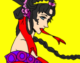 Desenho Princesa chinesa pintado por anne