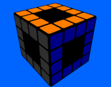 Desenho Cubo de Rubik pintado por bruno