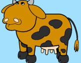 Desenho Vaca pensativa pintado por giovana