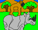 Desenho Rinoceronte e gracioso pintado por jv.ed.lr.rd.cr