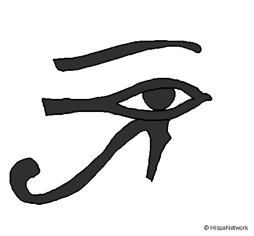 Desenho Olho de hórus pintado por matheus