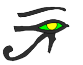 Desenho Olho de hórus pintado por ADELIO