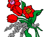 Desenho Ramo de flores pintado por jessica rodrigues weber