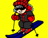 Desenho Menino a esquiar pintado por Flamenguista :D