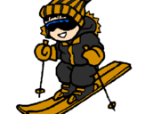 Desenho Menino a esquiar pintado por lucas