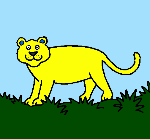 Desenho Panthera  pintado por gato onça