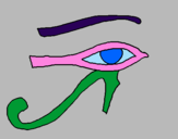 Desenho Olho de hórus pintado por Cáh